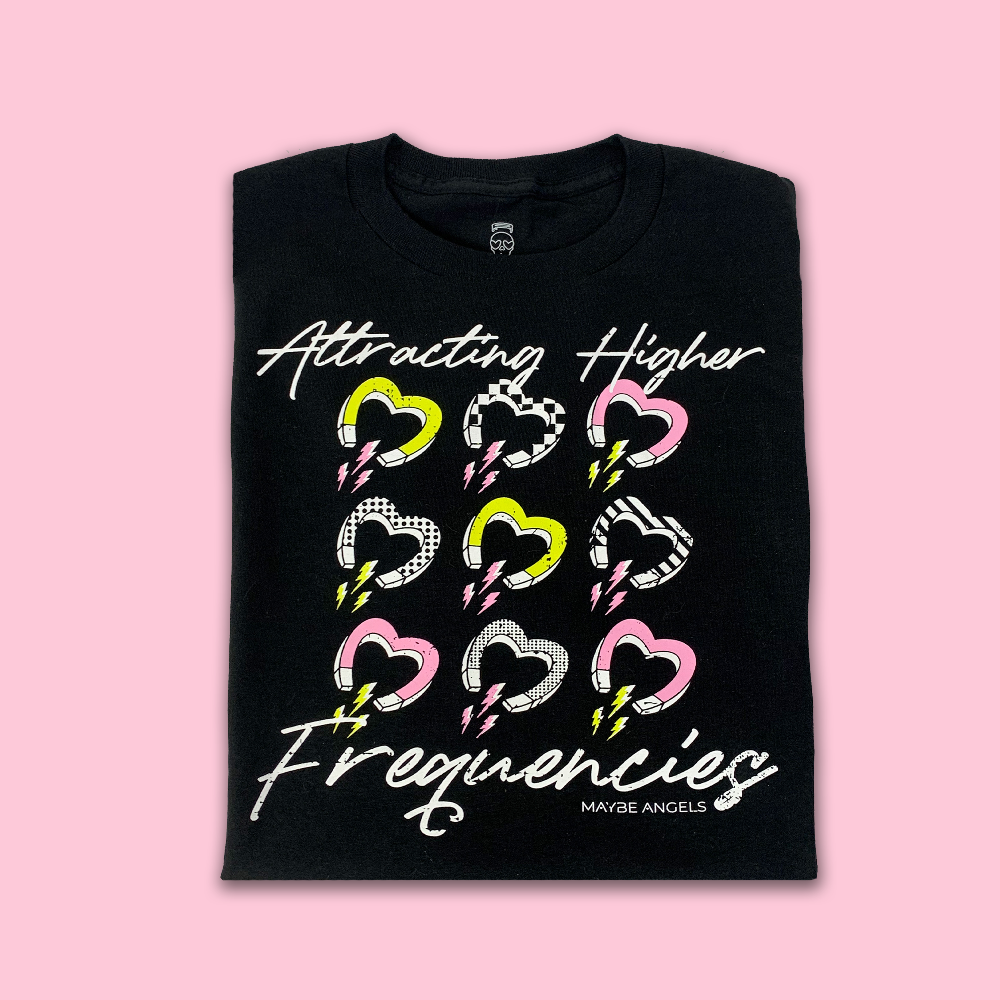 Maybe Angels Magnetic Frequencies Graphic Tee Small