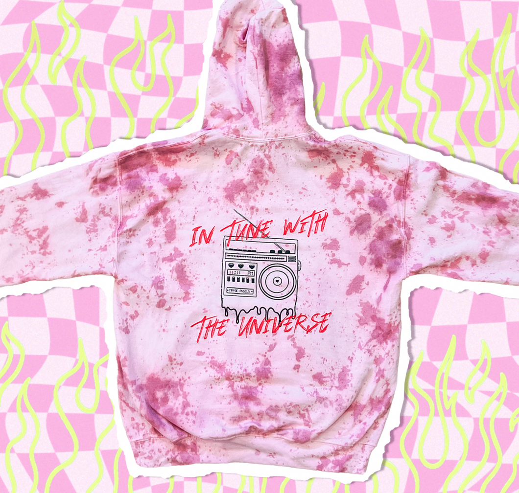 DYED In Tune With The Universe - Pink Hoodie