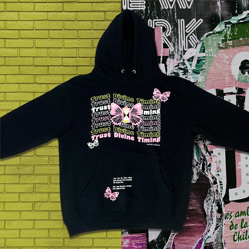 Trust Divine Timing Black Hoodie