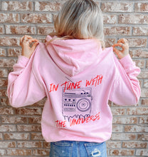 Load image into Gallery viewer, In Tune With The Universe - Pink Hoodie