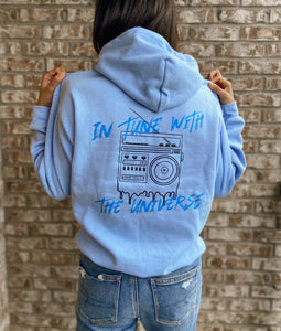 In Tune With The Universe - Blue Hoodie